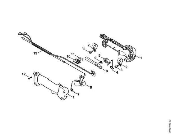 Impugnatura Sramatori telescopici (HT) HT 75 della marca STIHL