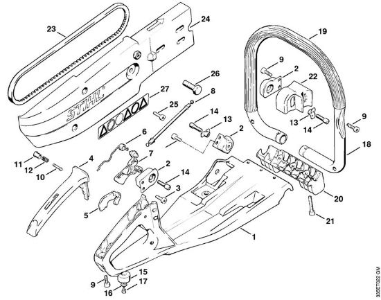 Manico a telaio, manico tubolare Troncatrici (TS) TS 350 AVE della marca STIHL