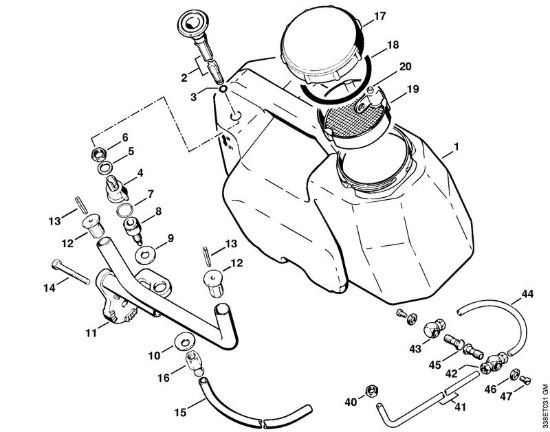 Serbatoio d'acqua Troncatrici (TS) TS 400 della marca STIHL