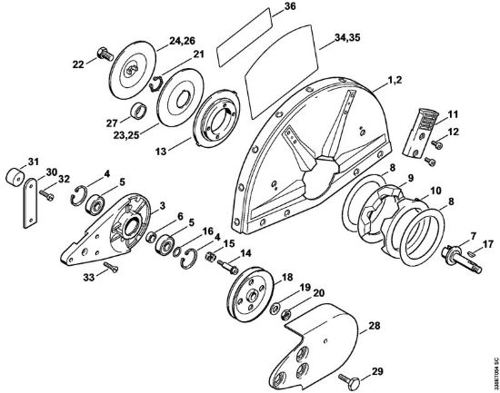 Supporto con riparo Troncatrici (TS) TS 400 della marca STIHL