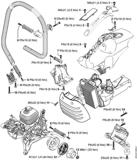 Coppie di serraggio Troncatrici (TS) TS 480i-A della marca STIHL