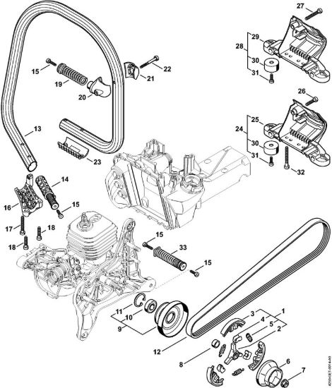 Frizione, Manico tubolare Troncatrici (TS) TS 480i-A della marca STIHL