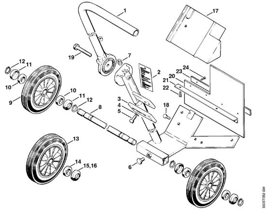 Carrello, dispositivo parafango Troncatrici (TS) TS 510 della marca STIHL