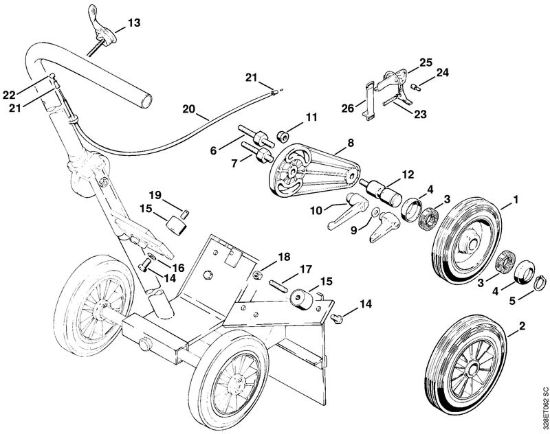 Delimit. prof. di taglio, carrello di guida Troncatrici (TS) TS 510 della marca STIHL