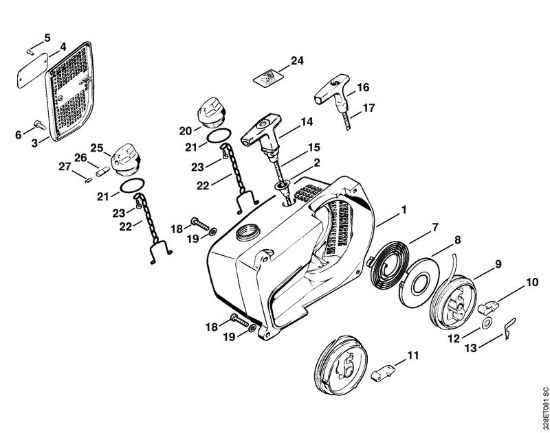 Dispositivo di avviamento Troncatrici (TS) TS 510 della marca STIHL