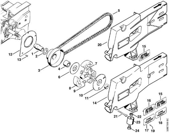 Frizino, raccordo Troncatrici (TS) TS 510 della marca STIHL