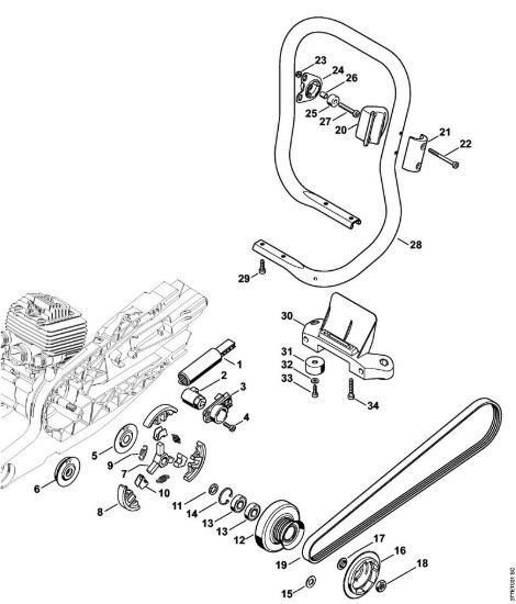 Tenditore, Frizione Troncatrici (TS) TS 800 della marca STIHL