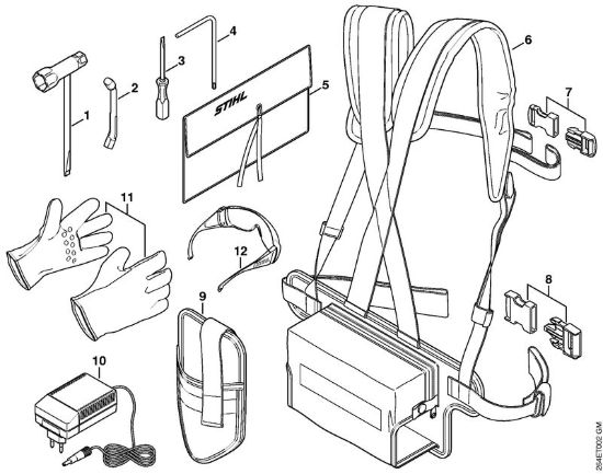 Tracolla, Attrezzi, Accessori a richiesta Apparecchi speciali (PC, SP, MC) MC 200 della marca STIHL