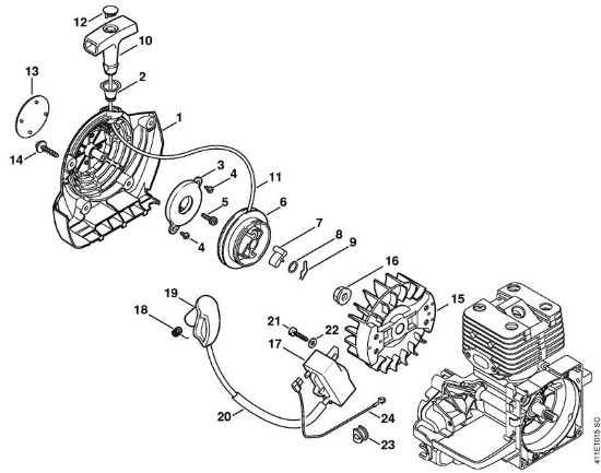 Dispositivo avviamento, impianto di accensione Apparecchi speciali (PC, SP, MC) SP 200 della marca STIHL