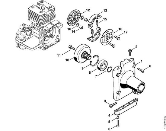 Scatola frizione Apparecchi speciali (PC, SP, MC) SP 200 della marca STIHL