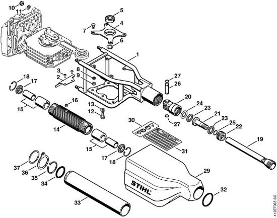 Telaio, riparo Apparecchi speciali (PC, SP, MC) SP 400 della marca STIHL