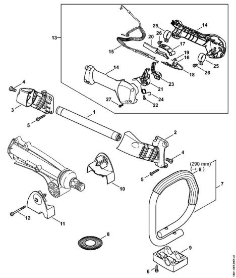Impugnatura, Impugnatura di comando Apparecchi speciali (PC, SP, MC) SP 452 della marca STIHL