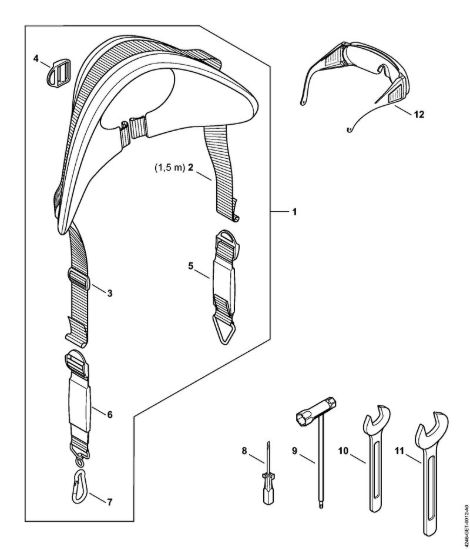 Tracolla, Attrezzi, Accessori a richiesta Apparecchi speciali (PC, SP, MC) SP 471 della marca STIHL