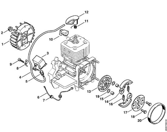 Impianto di accesione, Frizione Apparecchi speciali (PC, SP, MC) SP 481 della marca STIHL