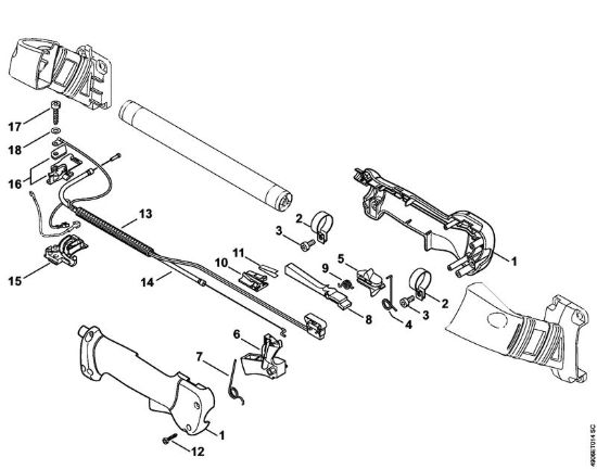 Impugnatura di comando Apparecchi speciali (PC, SP, MC) SP 481 della marca STIHL