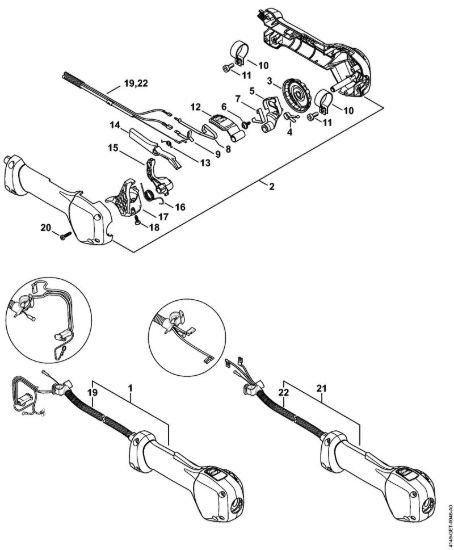 Impugnatura di comando Apparecchi speciali (PC, SP, MC) SP 92 C-E della marca STIHL