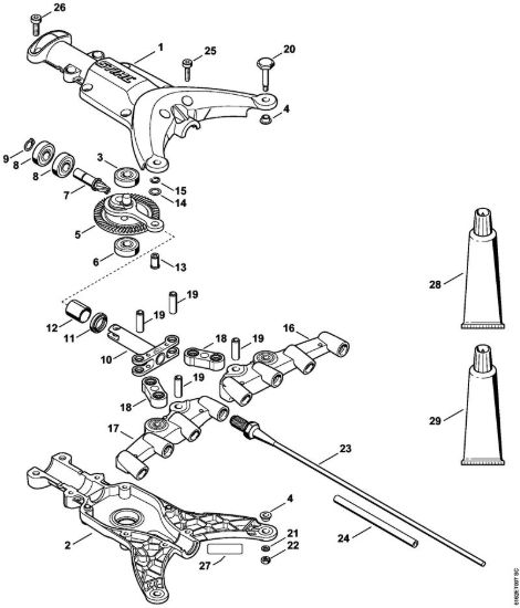 Riduttore, Rastrello Apparecchi speciali (PC, SP, MC) SP 92 TC-E della marca STIHL