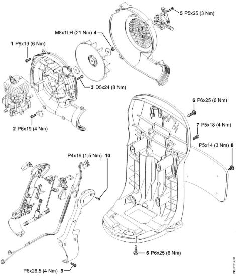 Coppie di serraggio Atomizzatori (SR) SR 200-D della marca STIHL