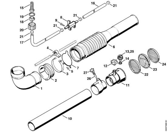 Tubo a soffietto, ugello ULV Atomizzatori (SR) SR 320 della marca STIHL