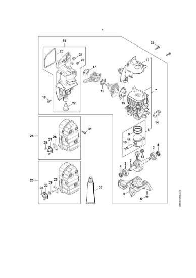 Picture of Albero a gomito, Cilindro, silenziatore SR 450