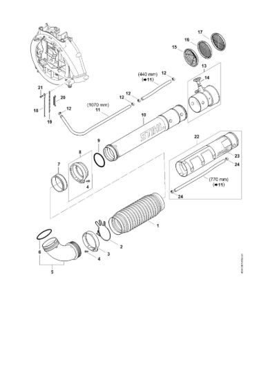 Picture of Tubo a soffietto, Tubo soffiatore SR 450