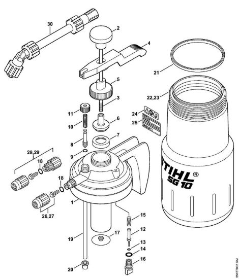 Pompa, Serbatoio Spruzzatori (SG) SG 10 della marca STIHL