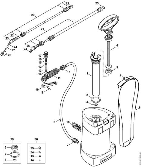 Pistola, tubo nebulizzatore Spruzzatori (SG) SG 21 della marca STIHL