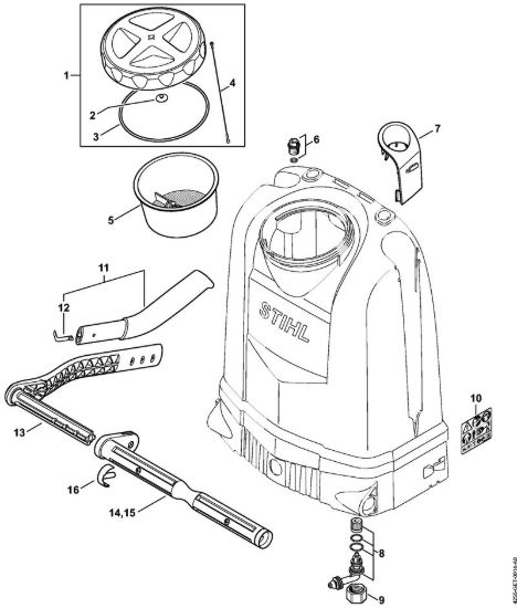 Serbatoio Spruzzatori (SG) SG 51 della marca STIHL