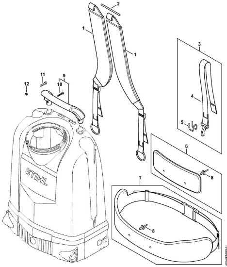 Tracolla Spruzzatori (SG) SG 71 della marca STIHL