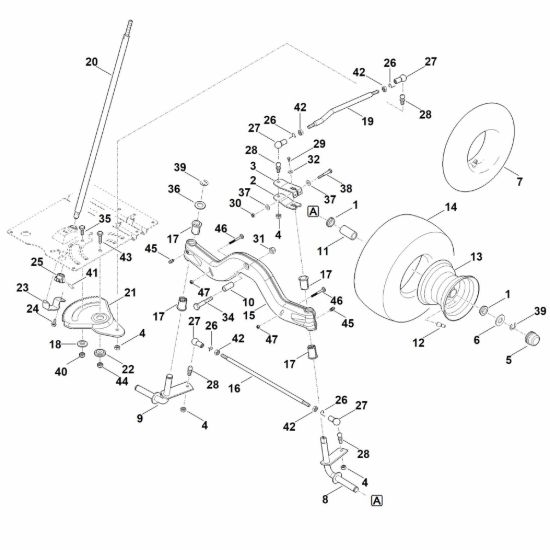 Picture of E - Sterzo, ruota anteriore RT 4097.1 SX