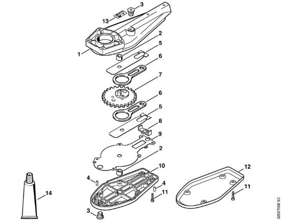 FH Riduttore lama 0° - 90° Attrezzi accessori FH 0° - 90° della marca STIHL
