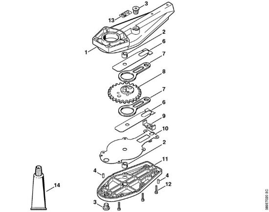 HL Riduttore lama 0°, 30°, 0° - 90° Attrezzi accessori HL 0° - 90° della marca STIHL