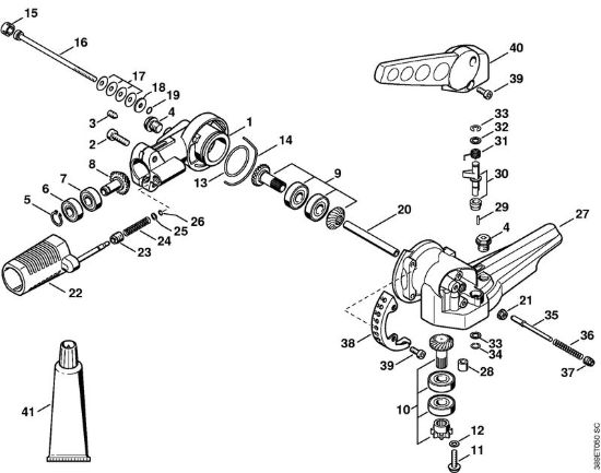Riduttore ad angolo di 135° regolabile Attrezzi accessori HL 135° della marca STIHL