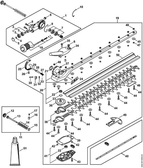 Riduttore ad angolo di 145° regolabile, 600 mm Attrezzi accessori HL 145° della marca STIHL