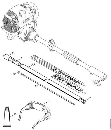 Stelo Attrezzi di applicazione (-KM) FS-KM - 4140 della marca STIHL