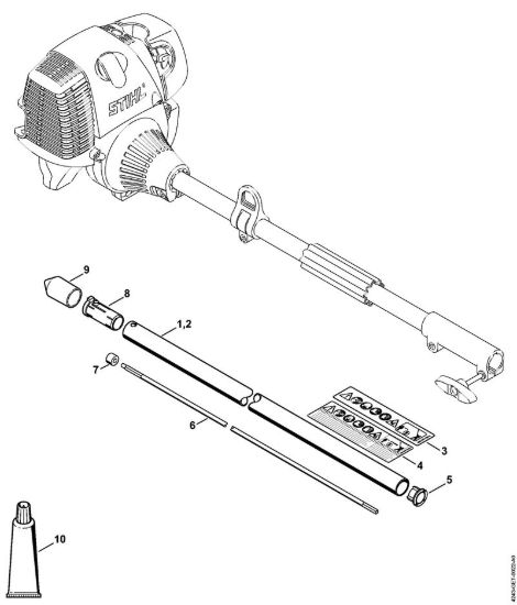 Stelo Attrezzi di applicazione (-KM) HL-KM 0° della marca STIHL