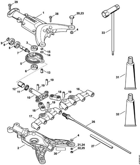 Riduttore, Rastrello Attrezzi di applicazione (-KM) SP-KM della marca STIHL