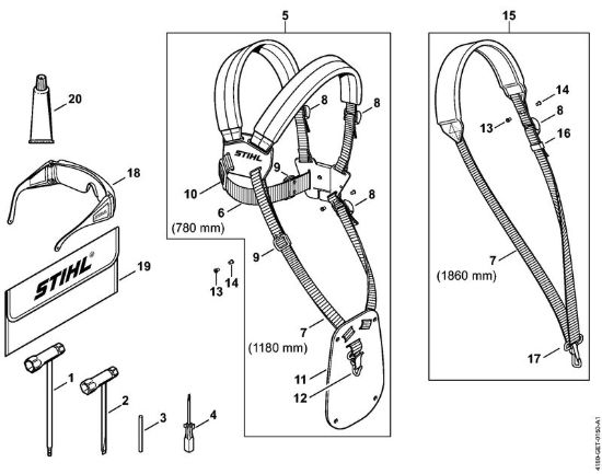 Attrezzi, accessorio a richiesta Motori Kombi (KM) KM 100 della marca STIHL