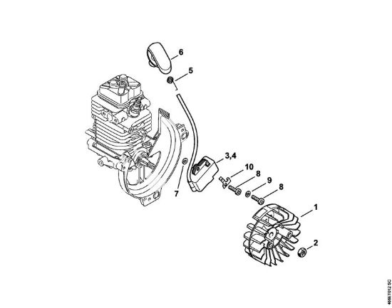Impianto di accesione Motori Kombi (KM) KM 130 R della marca STIHL