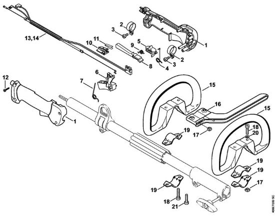 Impugnatura Motori Kombi (KM) KM 130 R della marca STIHL