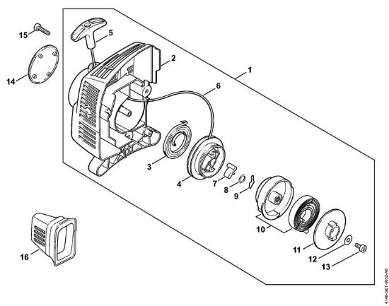 Dispositivo di avviamento ErgoStart KM 55 C-E Motori Kombi (KM) KM 55 C-E della marca STIHL