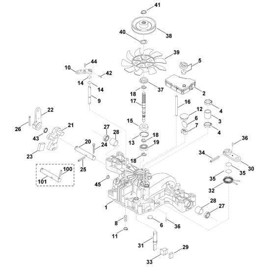 Picture of B - Parte superiore cambio K46 T