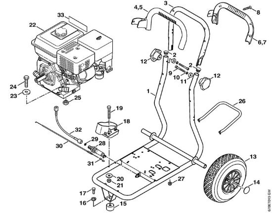 Carrello Idropulitrice a benzina (RB) RB 402 della marca STIHL