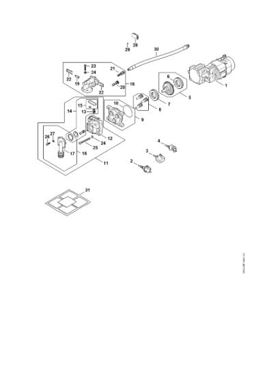 Picture of Elettromotore, Cavo di collegamento, Blocco valvola, Pompa RE 100.0 PLUS CONTROL