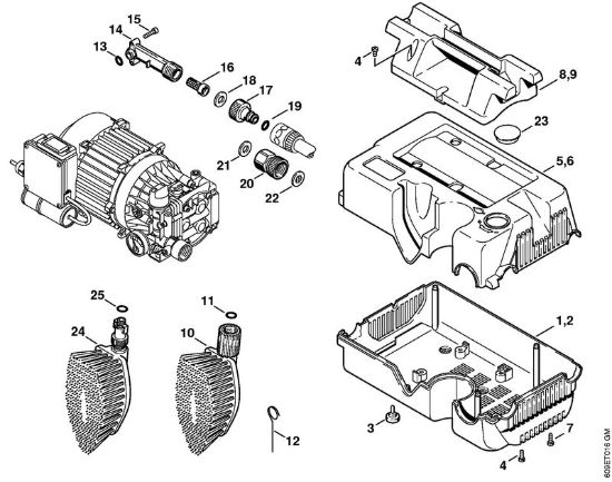 Cappottatura Idropulitrice elettrica (RE) RE 102 K USA della marca STIHL