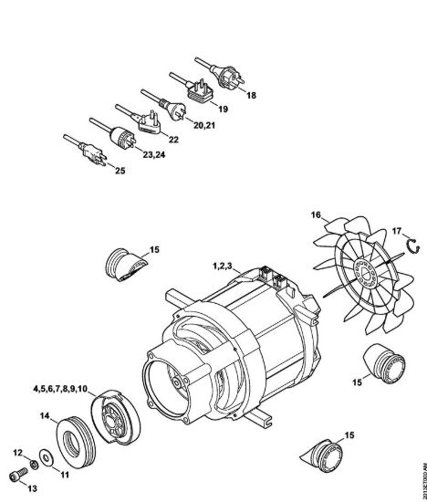 Elettromotore, Cavo di collegamento Idropulitrice elettrica (RE) RE 119 della marca STIHL