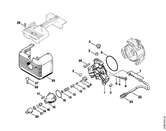 Coperchio pompa RE 100 K Idropulitrice elettrica (RE) RE 120 K della marca STIHL
