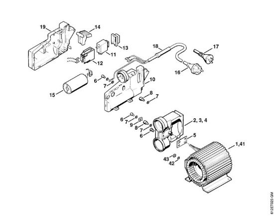 Elettromotore, interruttore a pedale Idropulitrice elettrica (RE) RE 120 K della marca STIHL