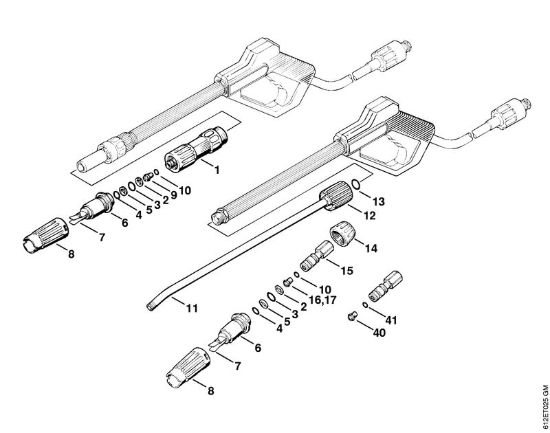 Pistola, tubo nebulizzatore Idropulitrice elettrica (RE) RE 120 K della marca STIHL