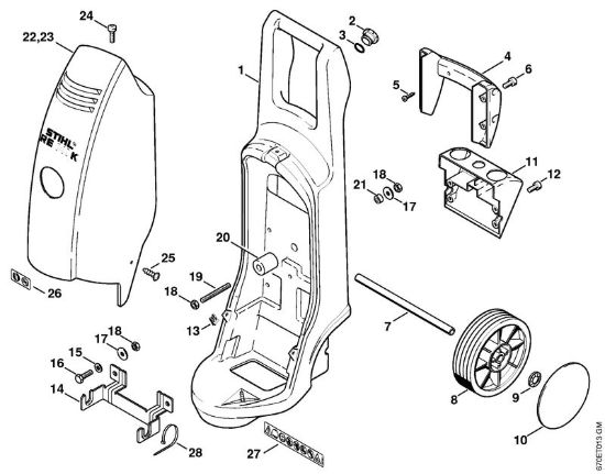 Carrello, cappottatura Idropulitrice elettrica (RE) RE 141 K PLUS della marca STIHL